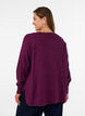 Strickbluse mit Rundhalsausschnitt und Strickmuster, Rot, Model image number 2