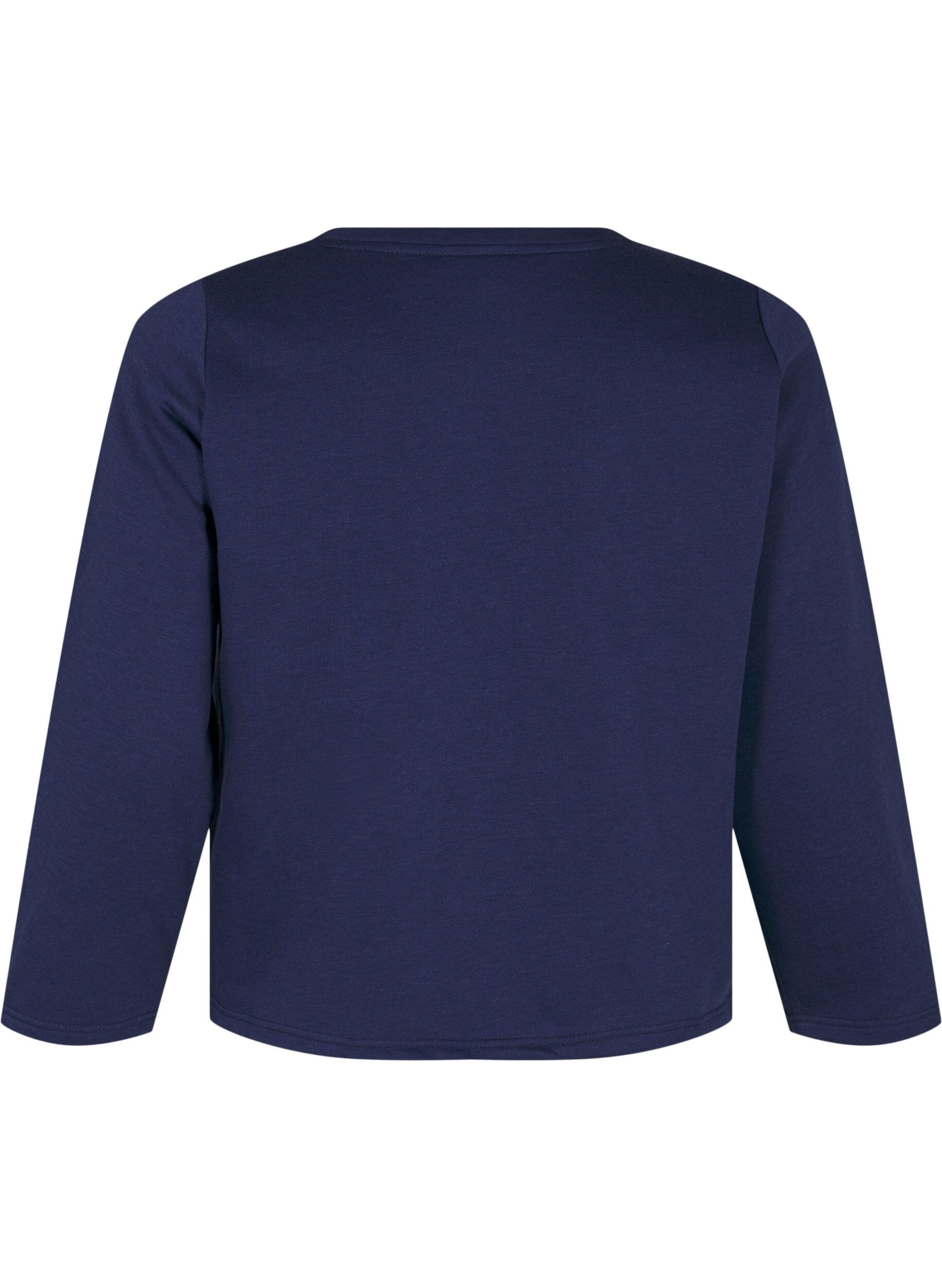 ZizziKurzer Sweatshirt mit Perlendetails, Blau, Packshot image number 1