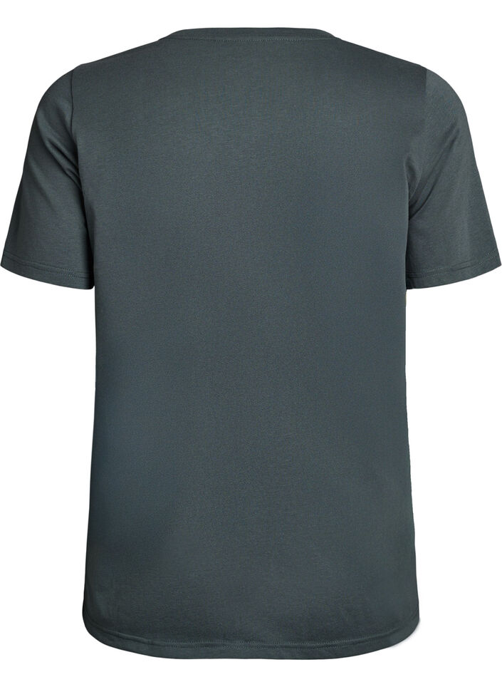 T-Shirt mit Print, Gr&uuml;n, Packshot image number 1