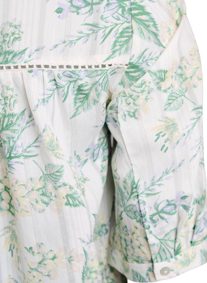 Bluse mit Print und 1/2-&Auml;rmeln, Wei&szlig;, Packshot image number 3