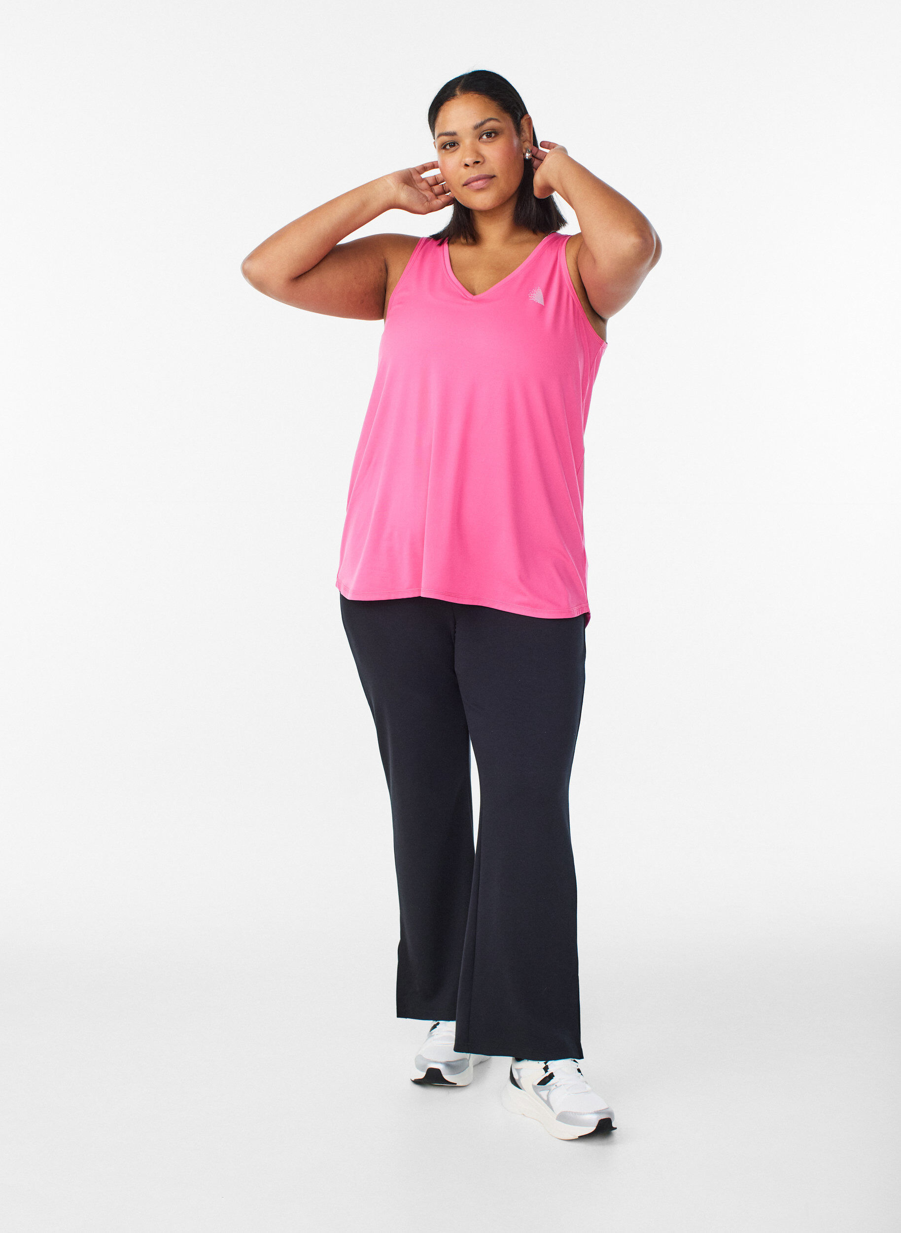 ZizziSports top with V-neck, Pink, Model image number 1