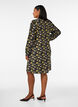 Gemustertes Kleid aus Viskose mit langen &Auml;rmeln, Schwarz, Model image number 2