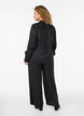 Weite Hose mit Paisleymuster und hoher Taille, Schwarz, Model image number 1