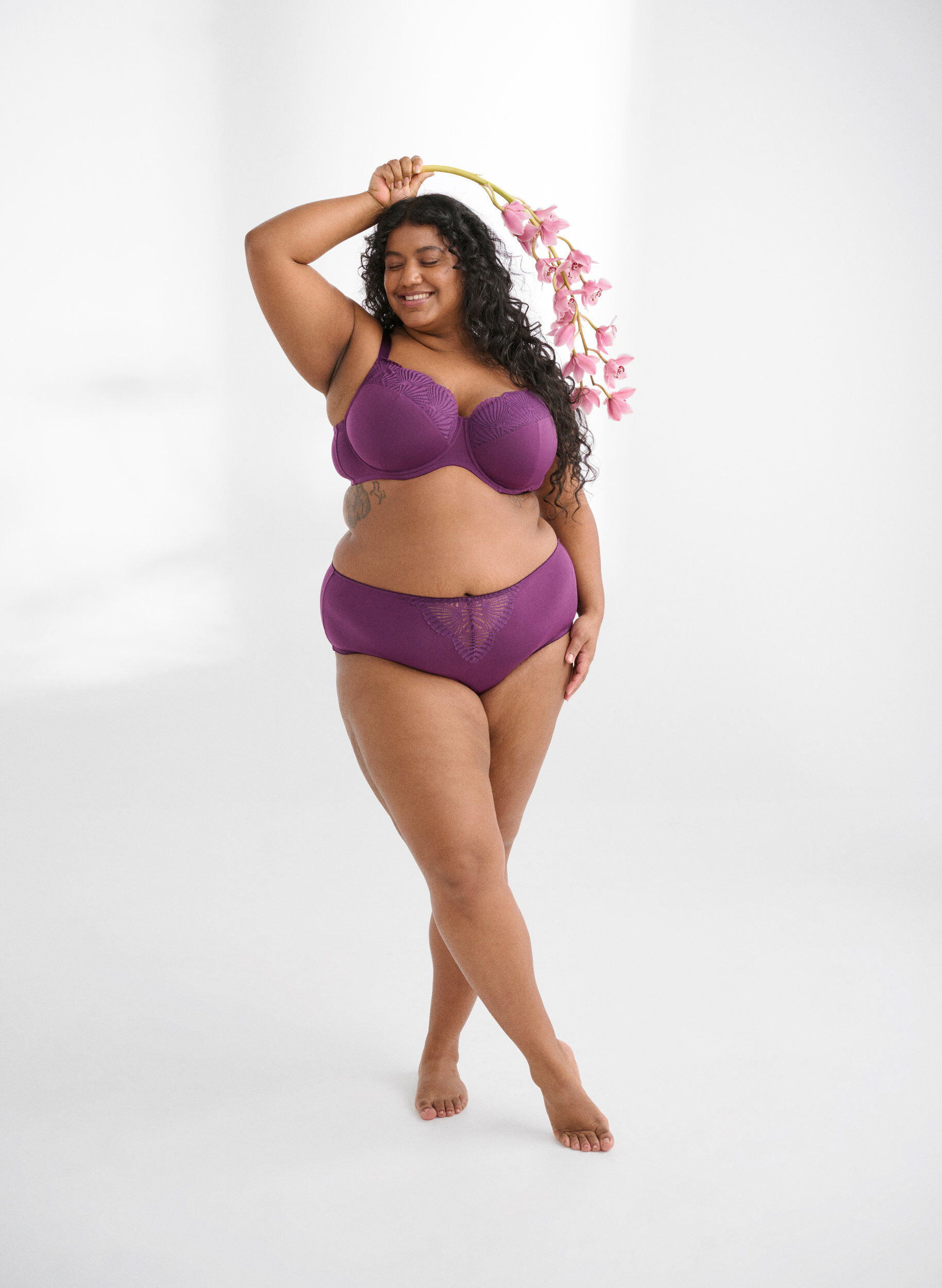 ZizziSlip-Unterhose in Mikrofasergewebe mit Spitze, Dunkles Bordeaux, Image image number 0