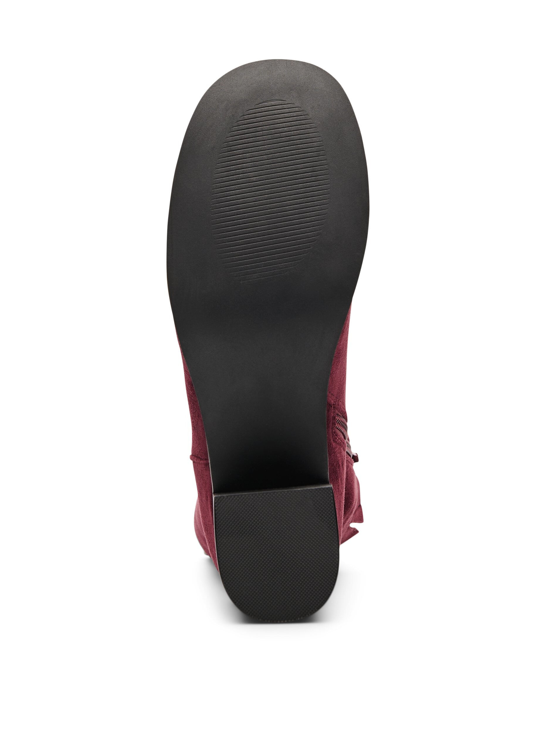 ZizziKn&ouml;chelstiefel aus Wildlederimitat mit runder Spitze, Rot, Packshot image number 3