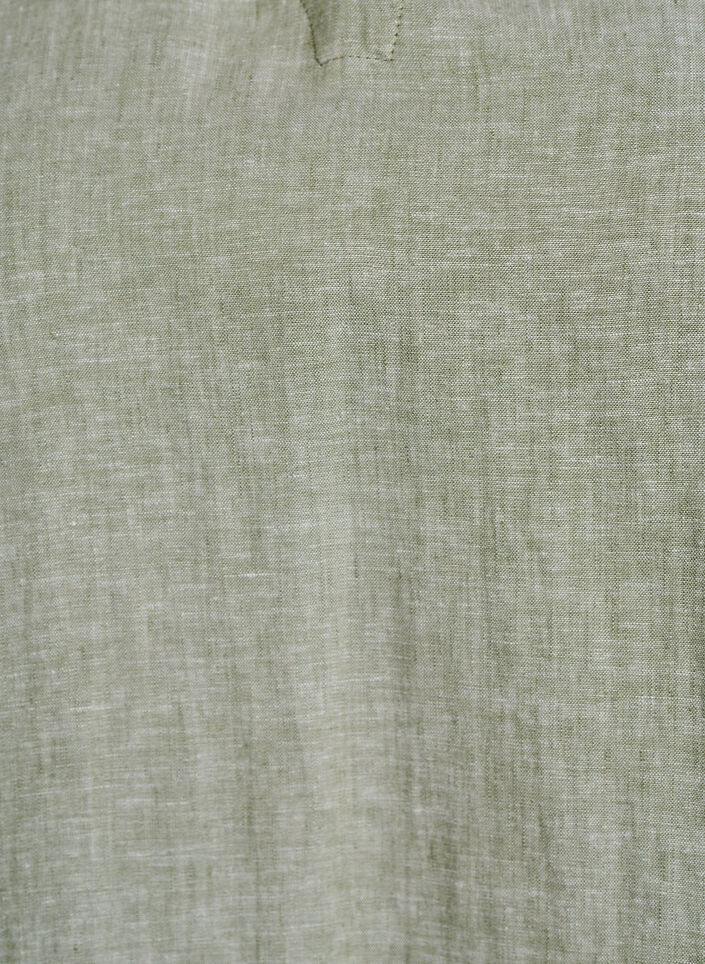 Bluse aus Leinen und Viskose mit 1/2-&Auml;rmeln, Gr&uuml;n, Packshot image number 2
