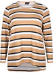 Gestreifte Bluse mit langen &Auml;rmeln, Schwarz, Packshot image number 0