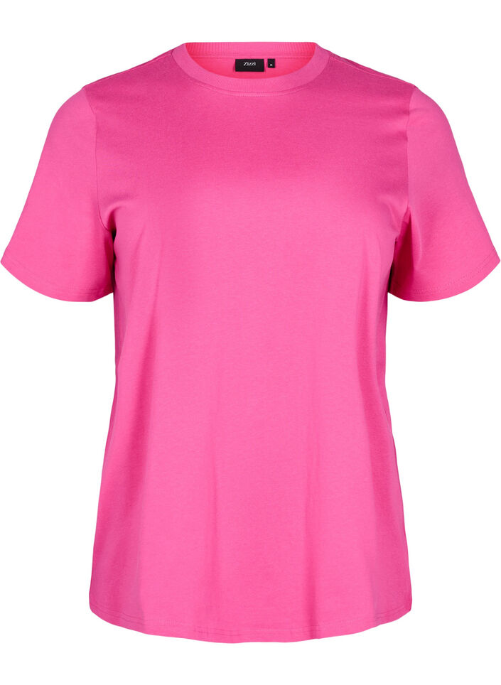Basic-T-Shirt aus Baumwolle mit Rundhalsausschnitt, Rot, Packshot image number 0