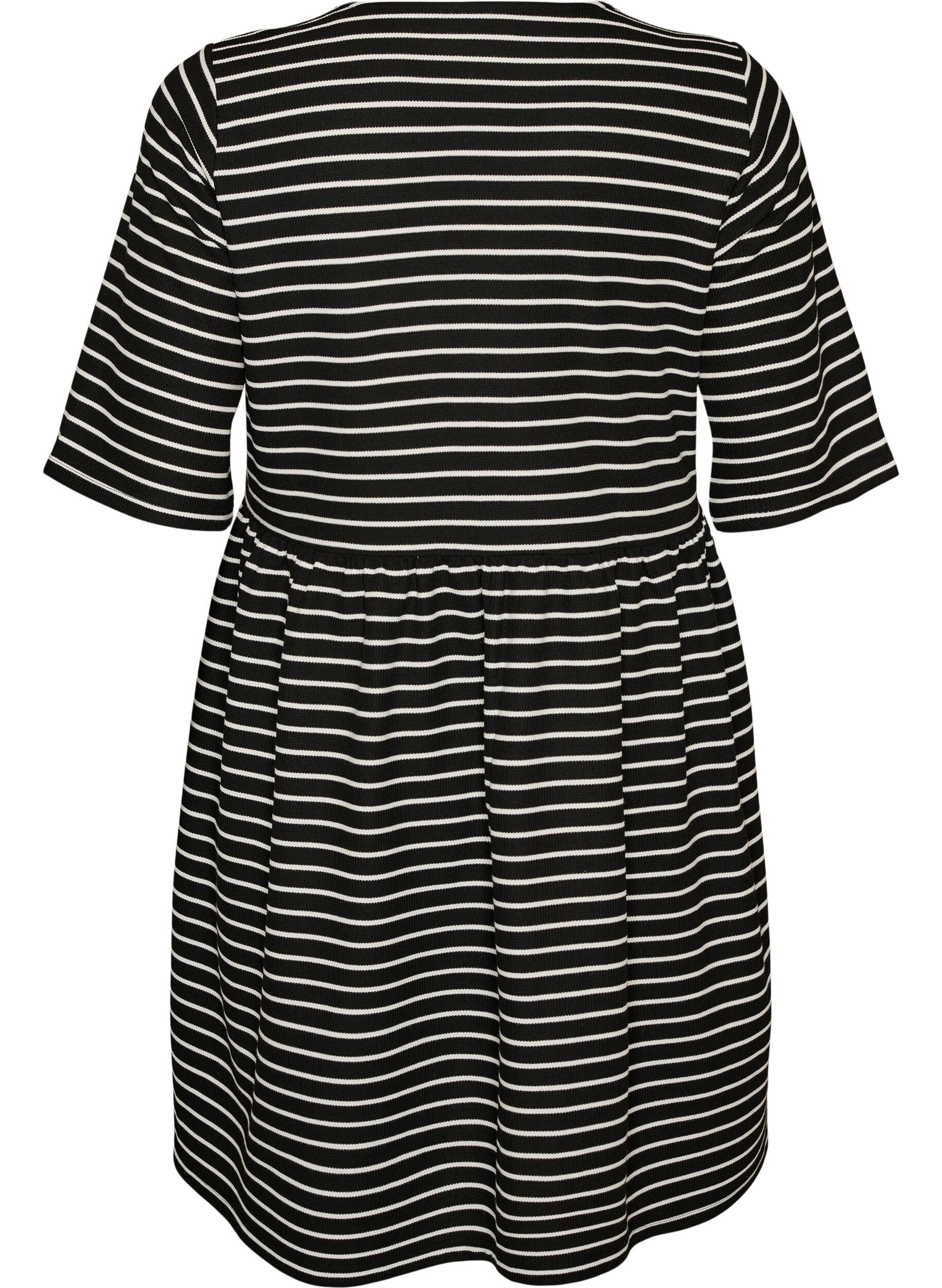 ZizziKleid mit gerippter Textur und Empire-Linie, Wei&szlig;, Packshot image number 1