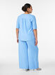 Lockere Hose mit elastischem Bund und Taschen, Blau, Model image number 1