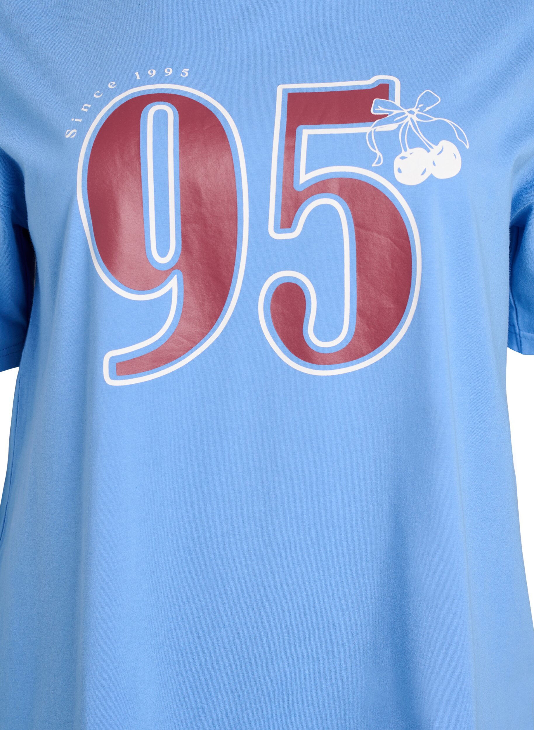 ZizziSportliches T-Shirt aus Bio-Baumwolle, Blau, Packshot image number 2