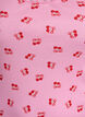 Oberteil mit Aufdruck und Spitzenborte, Pink, Packshot image number 2