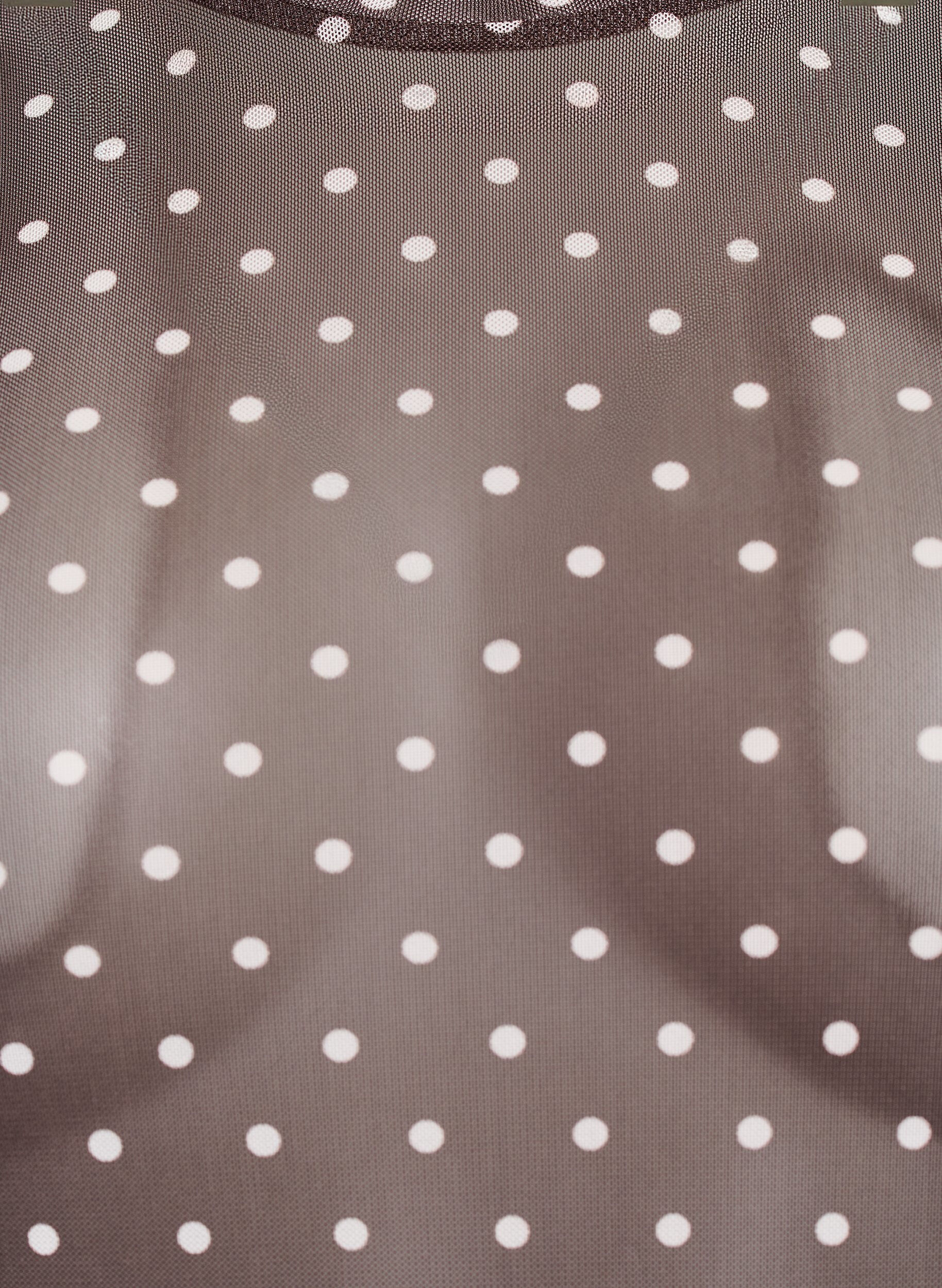 ZizziBluse aus Mesh mit Punkten, Braun, Packshot image number 2
