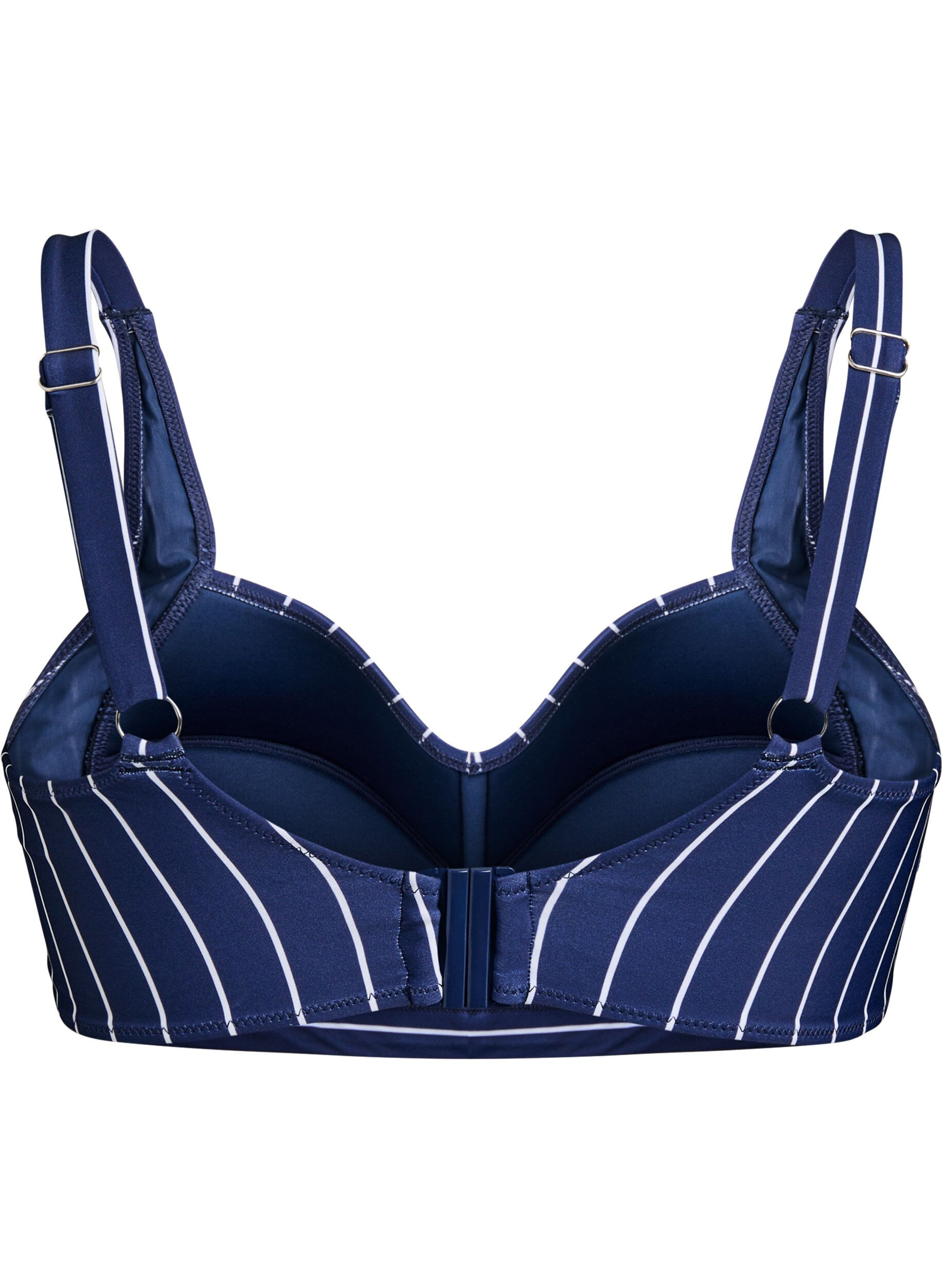 ZizziWattierter Bikini-Oberteil mit Print, Blau, Packshot image number 1