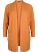 Strickjacke mit Rippenstrick und Taschen, Orange, Packshot image number 0