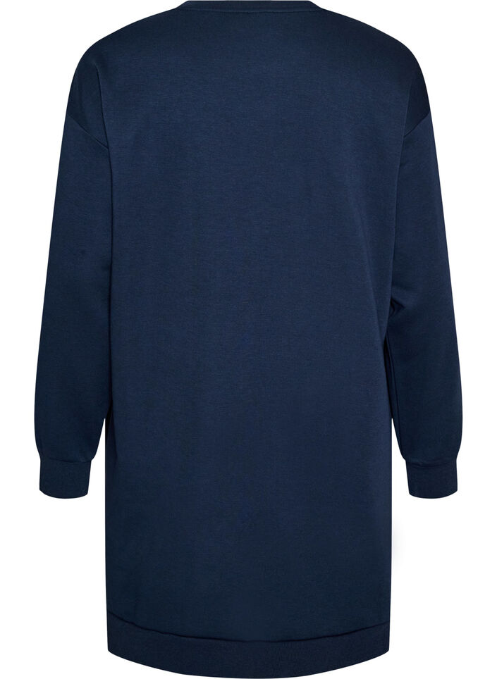Lockeres Sweatkleid mit Taschen, Blau, Packshot image number 1