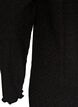Midi-Kleid mit welliger Struktur und langen &Auml;rmeln, Schwarz, Packshot image number 3
