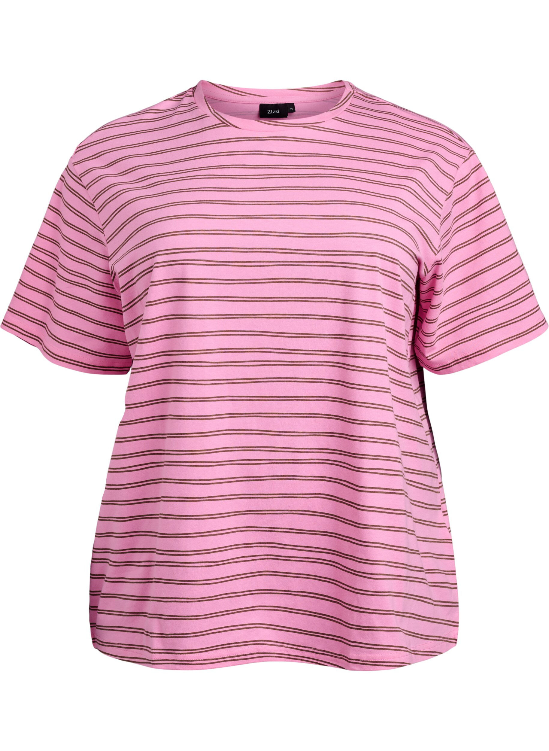 ZizziGestreiftes T-Shirt, Pink, Packshot image number 0