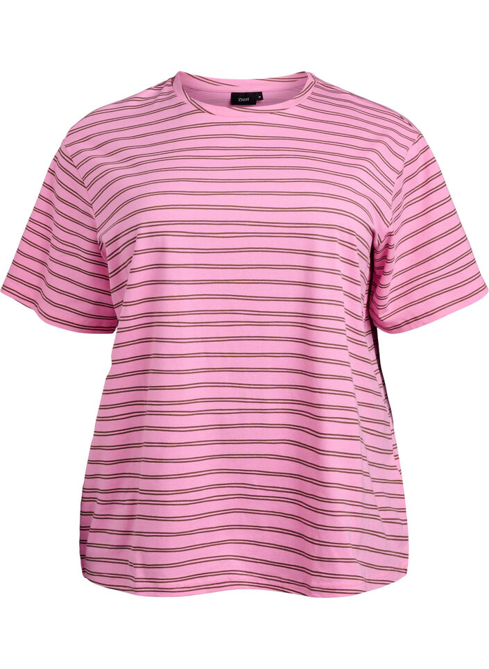 Gestreiftes T-Shirt, Pink, Packshot image number 0