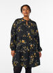 Gebl&uuml;mtes Kleid mit Bindeverschluss, Schwarz, Model image number 0