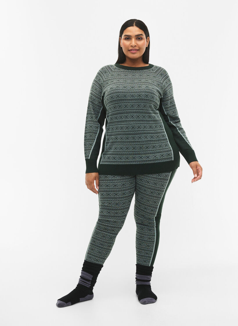 Ski-Unterhose aus Wolle, Deep Lake Comb, Model image number 0