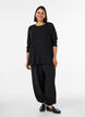 Bluse aus Jersey mit Rippstruktur und langen &Auml;rmeln, Schwarz, Model image number 1