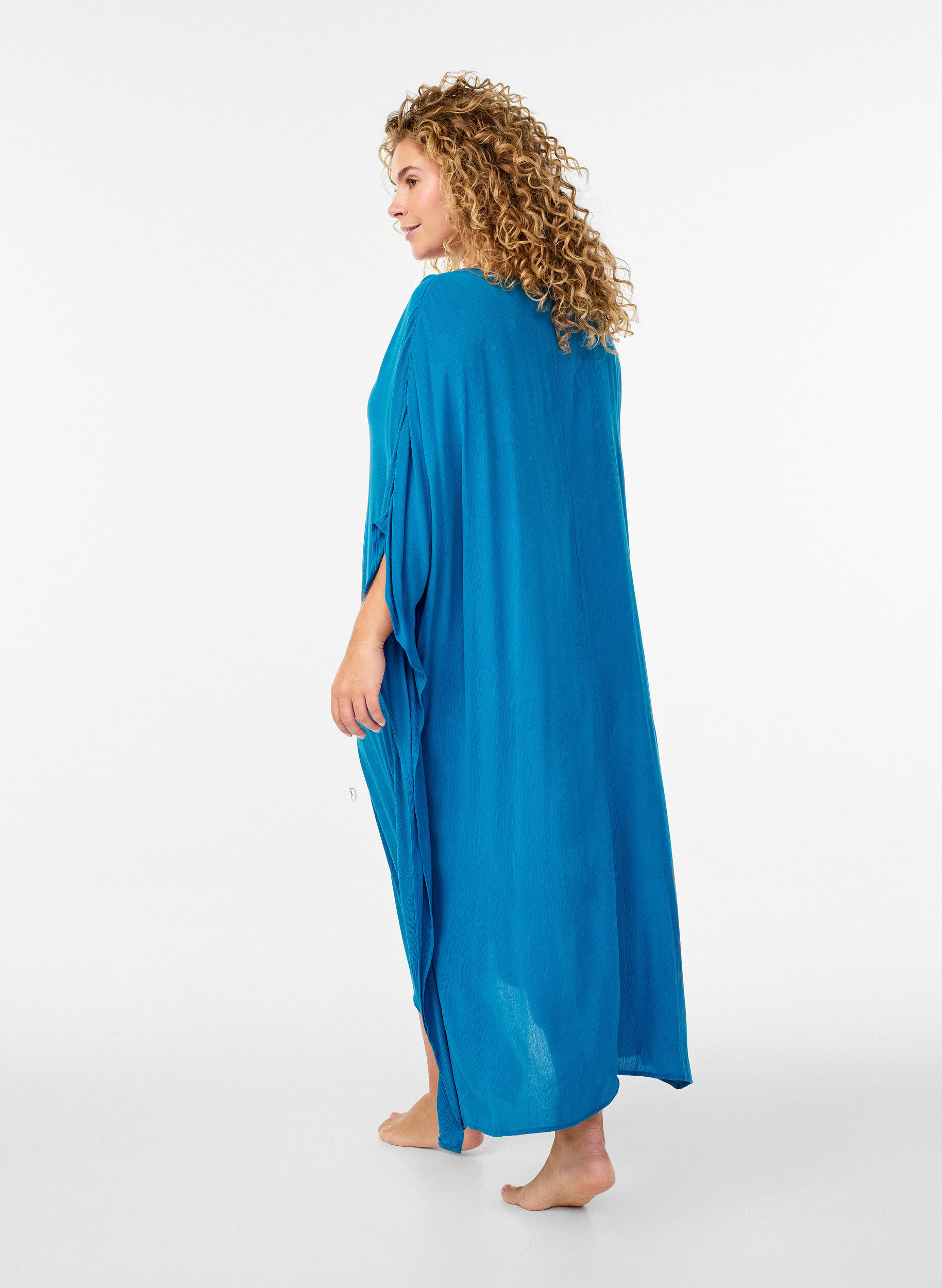 ZizziKaftan-Strandkleid mit Kn&ouml;pfen, Blau, Model image number 1