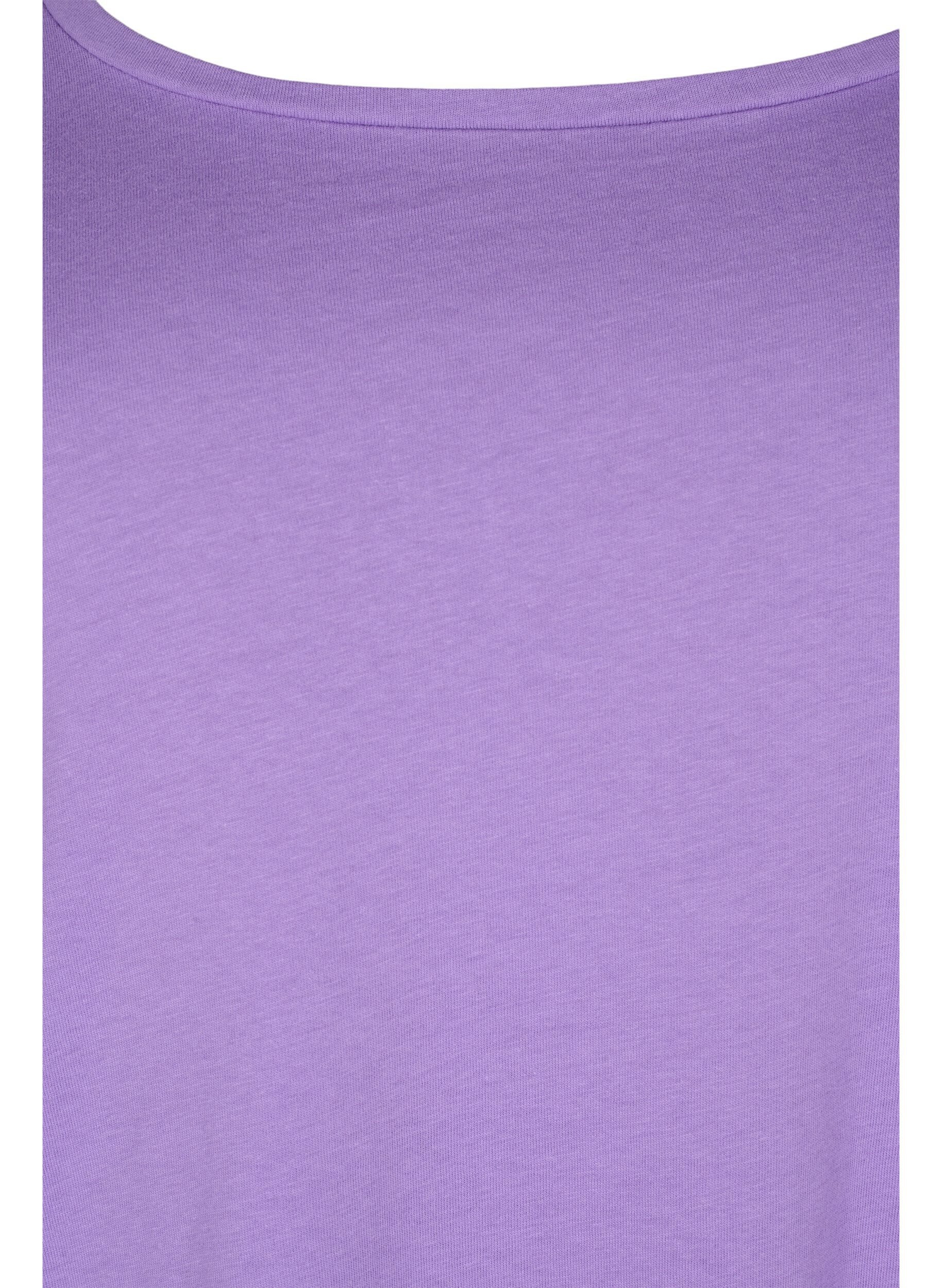 Zizzi2er-Pack Basic-Bluse aus Baumwolle, Paisley Purple/Black, Packshot image number 2