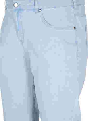 Straight Jeans mit Knöchellänge und Streifen, Light blue denim, Packshot image number 2