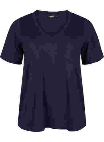 FLASH - 2er-Pack T-Shirts mit V-Ausschnitt, Navy Blazer/Black, Packshot image number 2