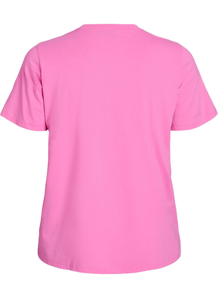 T-Shirt mit einem grafischen Sommermotiv, Pink, Packshot image number 1