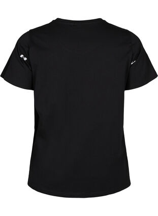 T-Shirt aus Bio-Baumwolle mit Herzen, Black W. Bow Emb. , Packshot image number 1