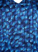 Bedrucktes Kleid mit V-Ausschnitt und 3/4-Ärmeln, Navy Blazer Leaf AOP, Packshot image number 2