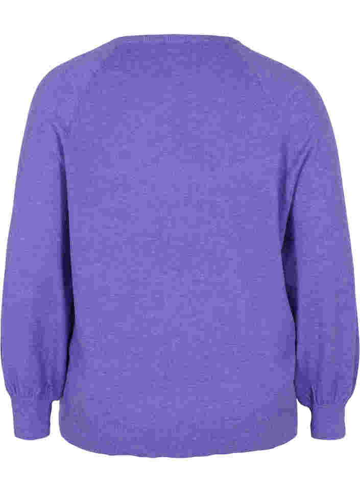 Melange-Strickbluse, Purple Opulence Mel, Packshot image number 1