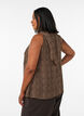 &Auml;rmellose, hochgeschlossene Bluse mit Schleife, Braun, Model image number 2
