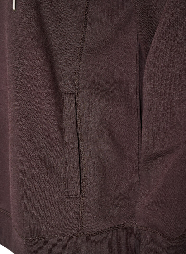 Sweatshirt mit Stehkragen und Taschen, Braun, Packshot image number 3