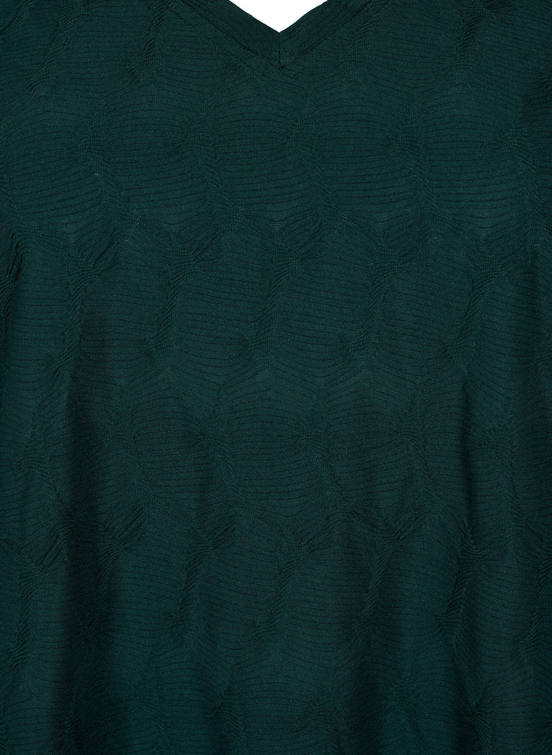 ZizziFLASH - Lang&auml;rmlige Bluse mit Struktur, Scarab, Packshot image number 2