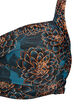 Wattierter Bikini-Oberteil mit Print, Petrol, Packshot image number 2