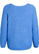 Strickbluse mit V-Ausschnitt und Raglan&auml;rmeln, Blau, Packshot image number 1