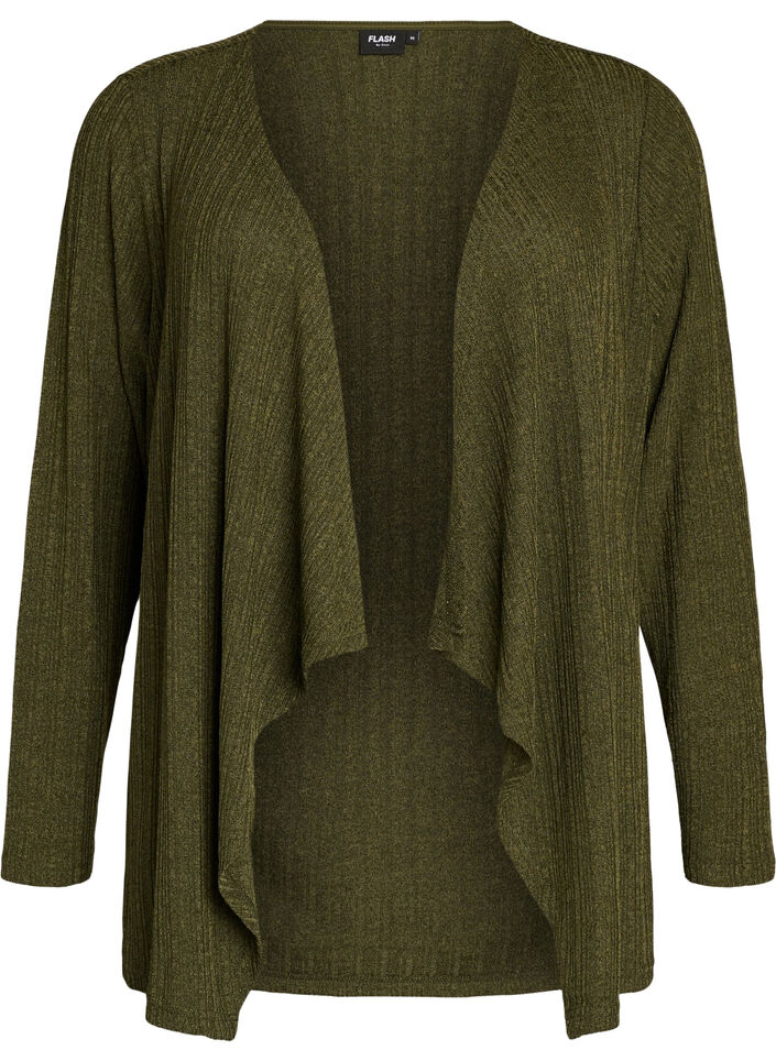 Offener Cardigan aus strukturiertem Jersey, Blau, Packshot image number 0