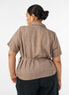 Wickelbluse mit Bindeband, Braun, Model image number 2