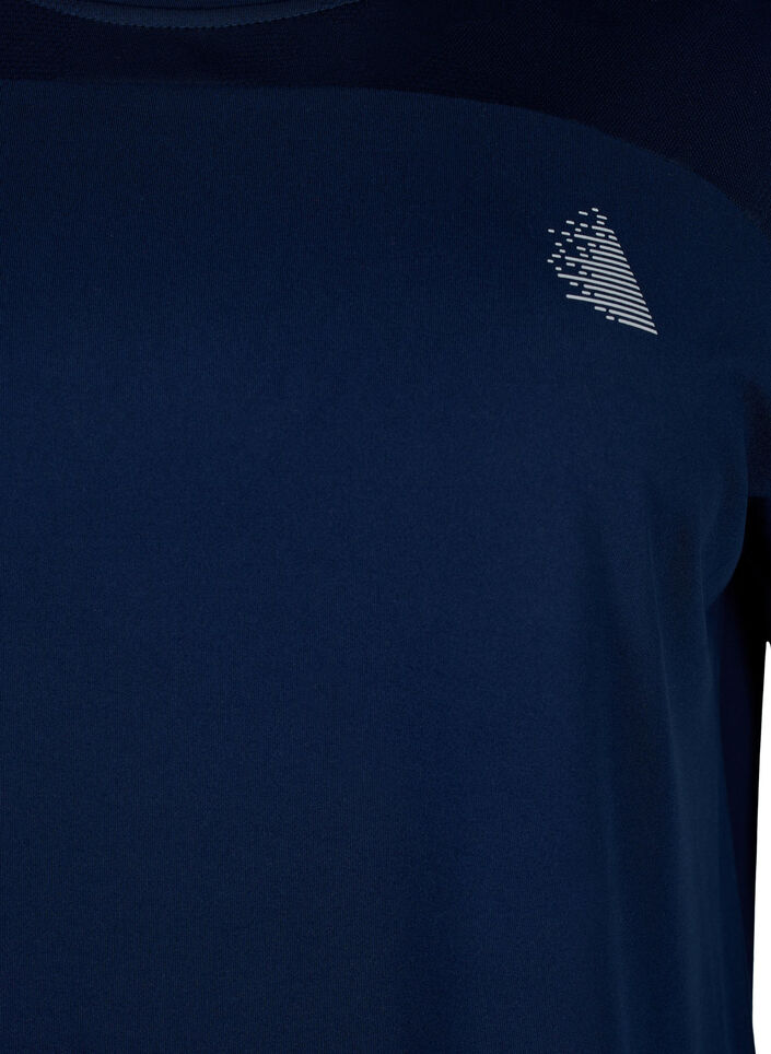 Trainings-T-Shirt mit Rundhalsausschnitt, Black Iris ASS, Packshot image number 2