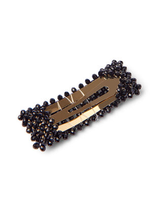 Haarspange mit schwarzen Perlen, Black, Packshot image number 1