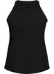Geripptes Tanktop aus Baumwolle, Black, Packshot image number 1