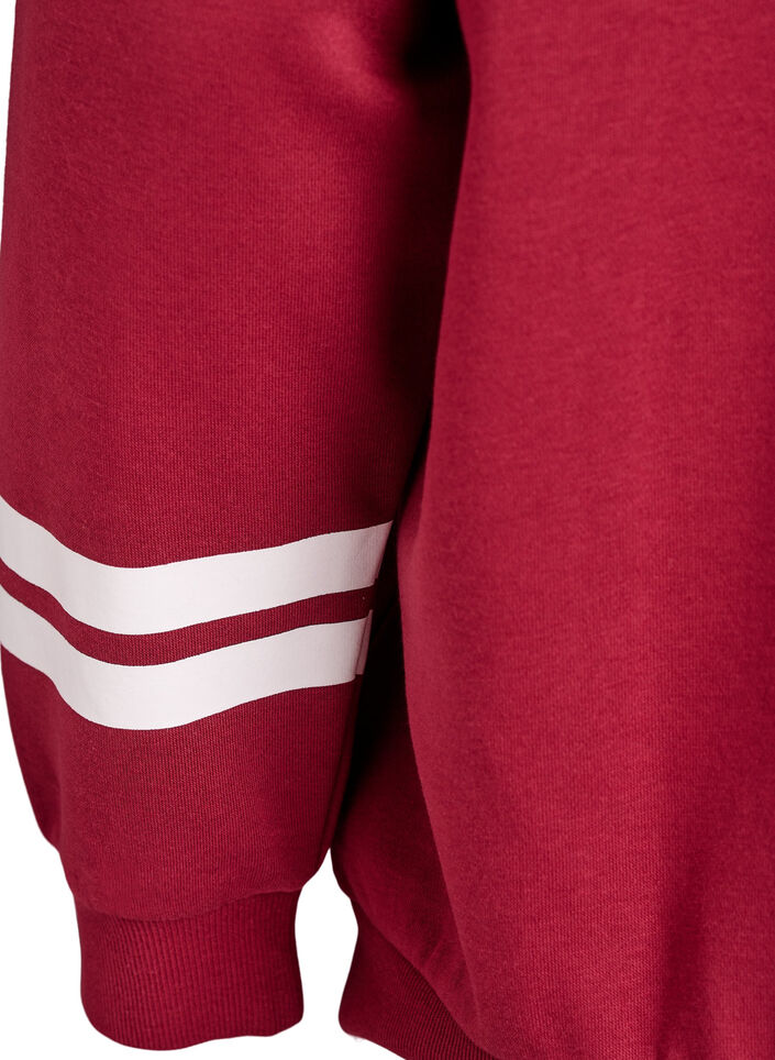 Sweatshirt mit Statement-Detail, Rot, Packshot image number 3