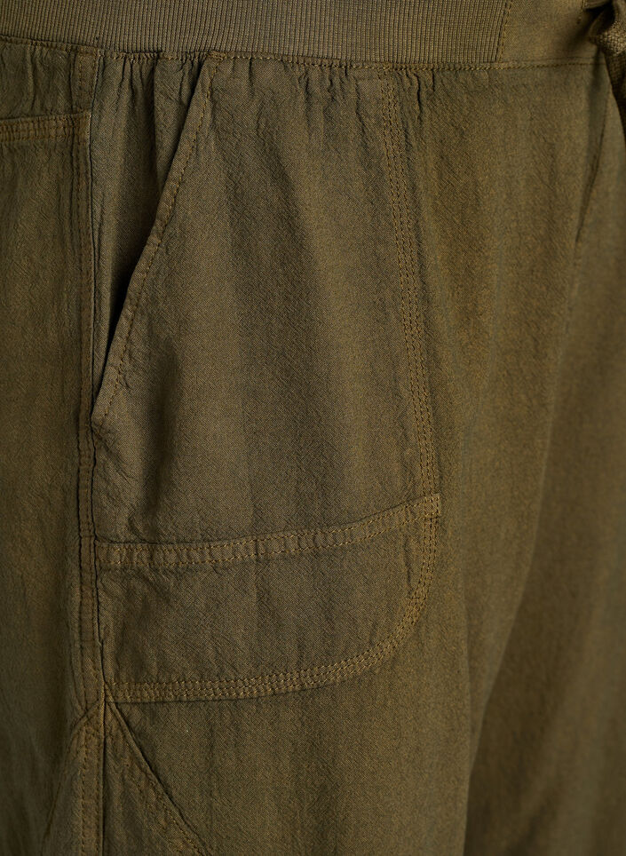 Capri-Hose aus Baumwolle, Gr&uuml;n, Packshot image number 2