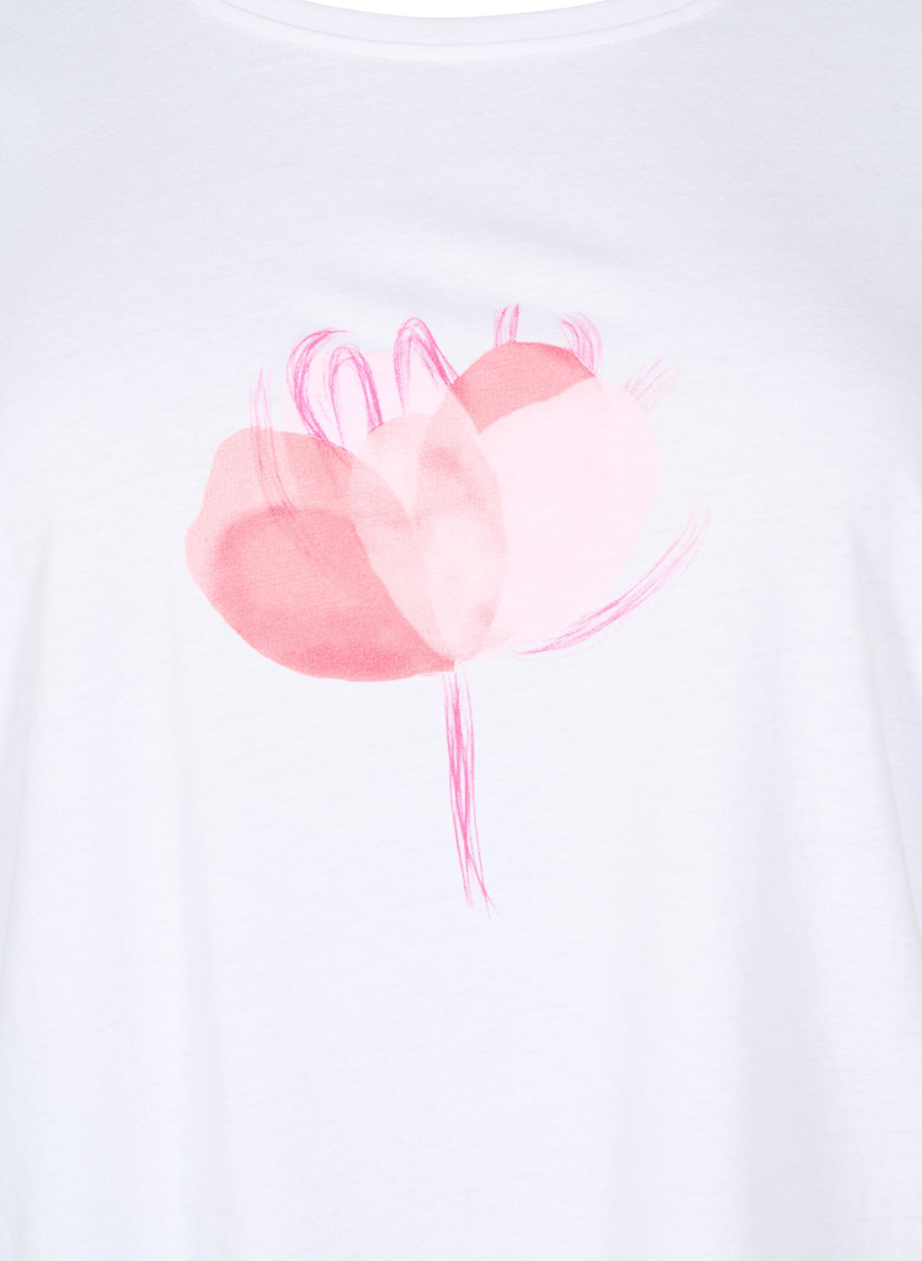 ZizziFLASH - T-Shirt mit Print, Wei&szlig;, Packshot image number 2