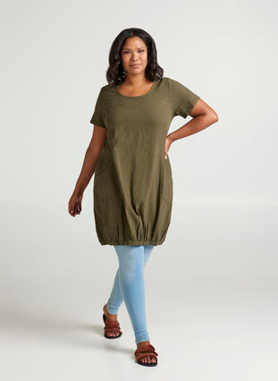 Kleid mit Taschen, Ivy green, Model image number 3