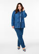 Jeansjacke mit Bindeverschluss und Taschen, Blue Denim Destroy, Model image number 3
