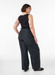 Hose aus Baumwolle mit bestickten Cut-outs, Schwarz, Model image number 1